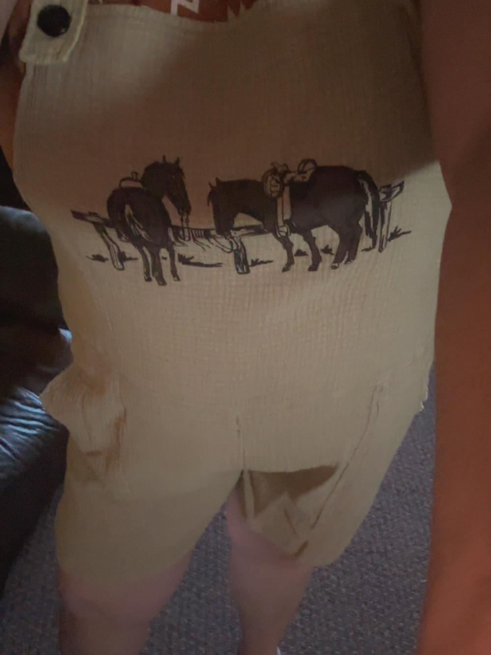 Women’s Tan ‘Fences’ Western Romper - Picture 3 of 3